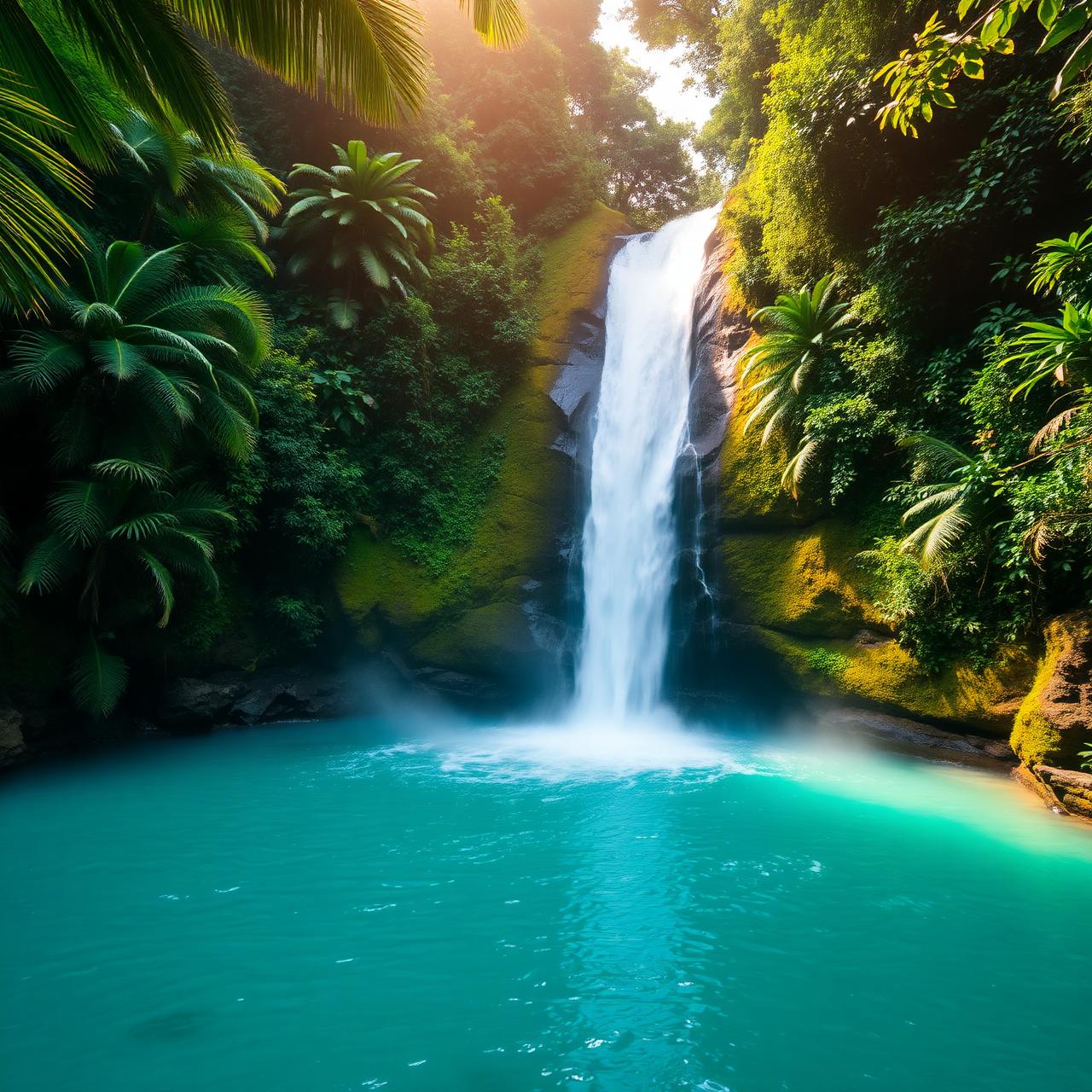 Tropical waterfall